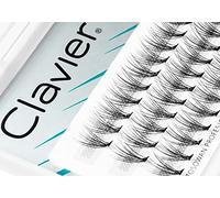 Clavier False Eyelashes in Tufts B-Curl | 10 Eyelashes in a Tuft | Various Lengths from 6 to 14 mm | Natural Looking, for a Multidimensional Effect (9-10-11 mm)