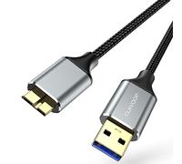 CLAVOOP USB 3.0 Micro B Cable 1.5 FT, External Hard Drive Cable 5 Gbps High-Speed USB A to Micro B Cord Compatible for Seagate Xbox One Toshiba WD Western Digital Hard Drive