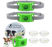 Clavya Tags for Dogs, 2025 New Clavya Natural Collar for Dog, 4 Months Long Lasting Protection, Waterproof Design, Adjustable Size for Small Medium and Large, For Rain, Mud, River, Swim (Green*2pcs)
