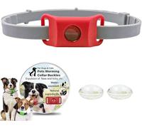 Clavya Tags for Dogs, Clavya Natural Collar for Dog, 100% Natural Ingredients, Waterproof, Adjustable & Extremely Stretchable, for Small/Medium/Large Dogs for Rain, Mud, River & Swim (Red,1 Pcs)