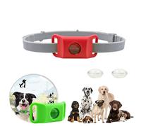 Clavya Tags For Dogs, Clavya Natural Collar for Dog, 4 Months Long Lasting Protection, 100% Natural Ingredients, Waterproof, Adjustable Size, Fits Every Dog for Rain,Mud,River,Swim (Red)