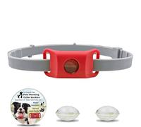 Clavya Tags for Dogs, Clavya Natural Collar for Dog, Waterproof & 100% Natural Ingredients, Adjustable Size, Fits Every Dog, for Rain, Mud, River, Swim (Red,1Pcs)