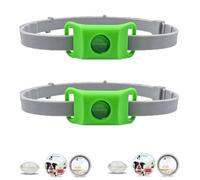 Clavya Tags for Dogs,Clavya Natural Collar for Dog, Waterproof Design, Extremely Stretchable - Fits Every Dog, Waterproof and adjustable size For Rain, Mud, River, Swim (2Pcs-Green)