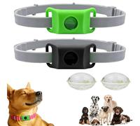 Clavya Tags for Dogs, Clavya Natural Collar for Dog, Waterproof Design, Extremely Stretchable - Fits Every Dog, For Rain, Mud, River, Swim (Black+Green)