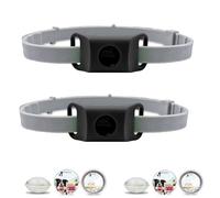 Clavya Tags for Dogs,Clavya Natural Collar for Dog, Waterproof Design, Extremely Stretchable - Fits Every Dog, Waterproof and adjustable size For Rain, Mud, River, Swim (2Pcs-Black)