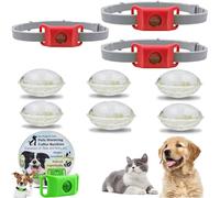 Clavya Tags for Dogs, clavya Tags, Waterproof Dog Collars, 4 Months Long Lasting Protection, Waterproof, Adjustable Fits Every Dog, for Rain, Mud, River, Swim (red,3pcs)