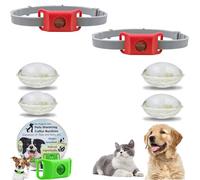 Clavya Tags for Dogs, clavya Tags, Waterproof Dog Collars, 4 Months Long Lasting Protection, Waterproof, Adjustable Fits Every Dog, for Rain, Mud, River, Swim (red,2pcs)