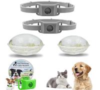 Clavya Tags for Dogs, clavya Tags, Waterproof Dog Collars, 4 Months Long Lasting Protection, Waterproof, Adjustable Fits Every Dog, for Rain, Mud, River, Swim (gray,2pcs)