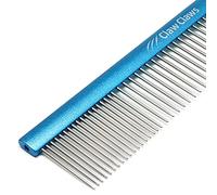 Claw Claws Greyhound Grooming Comb for Dogs and Cats, Removing and Shedding Matted, Tangled Hair, Metal Oval Handle with Stainless Steel Pins, Detangling Tool, Pet Comb (20% Narrow Spacing-BL-S)