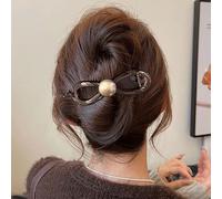 claw clip 1pcs Hair Claw Temperament Pearl One Word Grasp Clip Back Of The Head Plate Hair Ornaments Twist Clip About 12cm hair clip