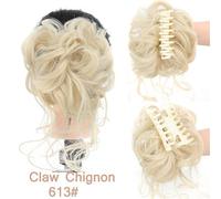 Claw Clip Messy Bun Hair Piece Wavy Curly Hair Chignon Tousled Updo Synthetic Hair Extensions(613)