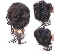 Claw Clip Messy Bun Hair Piece Wavy Curly Hair Chignon Tousled Updo Synthetic Hair Extensions(6A)