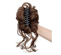Claw Clip Messy bun-Light Blonde Large Messy Bun Hair Pieces For Women Wavy Brown Bun Curly Blonde Light mix Ash Exten Fake