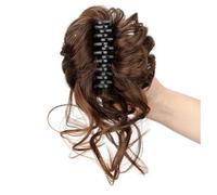Claw Clip Messy bun-Light Blonde Large Messy Bun Hair Pieces For Women Wavy Bun Ash Light mix Curly Exten Fake Blonde Brown