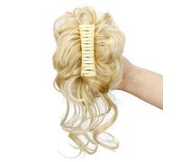 Claw Clip Messy bun-Light Blonde Large Messy Bun Hair Pieces For Women Wavy Light Fake Bun Brown Ash Curly Blonde Exten mix