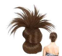 Claw Clip Messy Buns | Clip on Feathered Bun Wig | Lightweight Natural Comfortable Everyday Hairclip for Women Girls Friends Colleagues