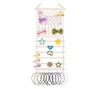 Claw Clip Organizer,Boho Macrame Scrunchie Tie Holder | Hair Accessories Organizer - for Women Girls Teens Door Wall Bedroom Nursery Bathroom Dorm Living Room