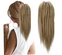 Claw Clip Ponytail Extension, 14in Long Straight Ponytail Extension, Adjustable Natural-Looking High Temperature Fiber for Daily Use, Party, Dating Synthetic Hair Extensions