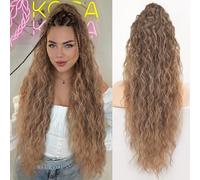 Claw Clip Ponytail Extension 30" Curly Wavy Pony Tails Hair Extensions Layered Fluffy Clip on Hairpieces Natural Looking Synthetic Hairpiece for Women(A2)
