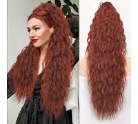 Claw Clip Ponytail Extension 30" Curly Wavy Pony Tails Hair Extensions Layered Fluffy Clip on Hairpieces Natural Looking Synthetic Hairpiece for Women(A18)