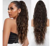 Claw Clip Ponytail Extension 30" Curly Wavy Pony Tails Hair Extensions Layered Fluffy Clip on Hairpieces Natural Looking Synthetic Hairpiece for Women(A32)