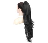 Claw Clip Ponytailtail Extension For Women Synthetic Body Wave Ombre Brown | Quick Ponytailtail Refresh, Secure Claw Grip, Voluminous Body Wave Texture