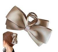 Claw Clip with Bow, Bow Clips for Women - Big Satin Hair Bows | Non Slip Hair Clip with Big Bow, Fancy Dress Accessories for Birthday Party and Show