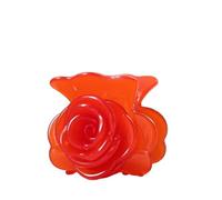 Claw Clips Three Dimensional Rose Petals Half Tied Hair Temperament Accessory Vinegar Clip(1pc red)