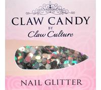 Claw Culture Women's Nail Glitter for Acrylic or Gel - Silver Disco