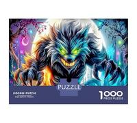 Claw Devil Jigsaw Puzzles1000 Pieces, Challenging Psychedelic Furry Beast Puzzles for Adults, Home Decoration,for Women,Gifts for Men 52x38cm/1000pcs