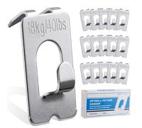 Claw Drywall Picture Hanger, 15 Pcs No Damage Wall Frame Hooks Heavy Duty 40 Lbs, Easy No Drill Installation, Renter Friendly Plate Hangers for Hanging Photo, Canvas, Mirrors, Banners, Clocks, Wreath