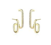 Claw Earrings for Women Double Hoop Earrings for Single Piercing Sparkle Claw Earring Ear Cuff Earring Jewelry, no, Metal, no
