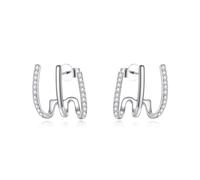 Claw Earrings for Women Sterling Silver Triple Huggie Illusion stud Earrings Fashion Shiny Cat Claw Earrings for Women