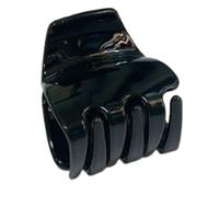 Claw Fastener Square Jaw Black Polymer 4cm | High Ponytail Grip Secure Bun Styling Office Wedding Travel Casual Fashion | Bathroom Shower Fitness Beach Vacation Commute Work Women Girls Gift Accessory