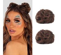 Claw Hair Buns Mini Chignon Hair Piece Updo Bun Extensions Fake Donut Hair Bun Ponytail Extension for Women Girls, 2 Packs