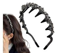 Claw Headband, Bridal Hair Hoop, High Cranium Hairband, Anti-Slip Fashion Accessory, 5.51x5.51x1.57 inches, Ideal for Women, Girls, Bridesmaids, Wedding, Holiday, Music Festivals