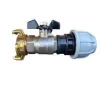 Claw hosepipe Connector-Metal Butterfly Valve-mdpe Water Supply Pipe Compression Fittings,Available to fit 20mm,25mm and 32mm mdpe Pipe (32mm mdpe)