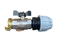 Claw hosepipe Connector-Metal Butterfly Valve-mdpe Water Supply Pipe Compression Fittings,Available to fit 20mm,25mm and 32mm mdpe Pipe (25mm mdpe)