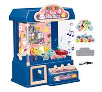 Claw Machine for Kids 3+ with Lights Sound Mini Vending Machine Battery-Operated/USB Candy Fun Mini Arcade Games with Toys 9.6x7.4x12.8in Blue Claw