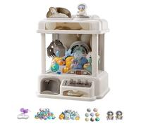 Claw Machine for Kids , Candy Grabber Prize with Light and Music,2 Panda Doll,25 Dolls,20 Gashapons , Crane Game Machine Gift Stuffers for Boys and Girls Ages 8