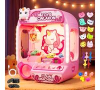 Claw Machine for Kids Girl Unicorn Toys with Light, Music Volume Control & 20 Prize, Candy Grabber Catching Machine Mini Vending Sweet Dispenser Arcade Games for Girls Boys Christmas Birthday Gift