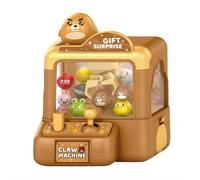 Claw Machine,Mini Animals Vending Machine Electronic Arcade Game for Girls Boys Ages 3-8 Cute Animal Theme Plush Home Small Game (Bear)