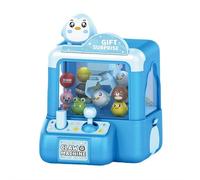 Claw Machine,Mini Animals Vending Machine Electronic Arcade Game for Girls Boys Ages 3-8 Cute Animal Theme Plush Home Small Game (Penguin)