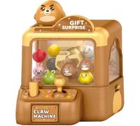 Claw Machine, Mini Vending Machine Toy, Mini Arcade Machine for Girls Boys, Cute Animal Theme Plush Home Small Game (C)
