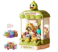 Claw Machine with Dolls and Capsules, Large Doll Grabber Machine, Electronic Arcade Game Console with Sound & Coins, Mini Grabber for Kids