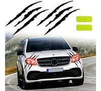 Claw Marks Headlight Decal, Car Sticker Stripes Scratch Decal with Safety Warning Reflective Stickers,Vinyl Waterproof Decal Car Modified Decoration for Sports Cars SUV Motorcycles