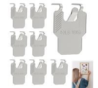 Claw Picture Hooks, 8 Pack Picture Hanging Kit for Plasterboard Walls, No Nails Tool-Free Heavy Duty Hangers for Frames Art Decor