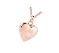 Claw Print Pattern Pet Ashes Necklace Metal Heart Shape Pendant With Secure Closures For Preserving Cherishing Memory Pet Loss Remembrances Necklace