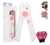 Claw Scissors for Dogs Cats with Light, Claw Cutter with Splash Guard, Hidden Claw File, Nail Scissors for Small Dogs, Cats, Rabbits and Other Pets, Safe, Beginner Friendly