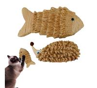 Claw Sharpener Toy, Interactive Cat Toy | Friendly Cat Claw Sharpener Pad,Fish and Hedgehog Design Dog Peppermint Toy Safe for Cats and Kittens Stress Relief